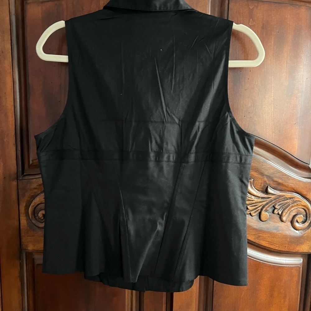 WHBM Petite sleeveless poplin corset shirt- size 12P - Picture 5 of 6